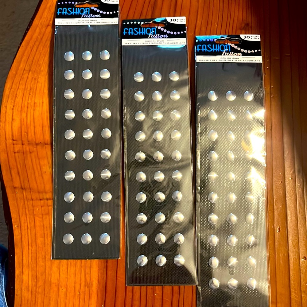Iron On Silver Studs